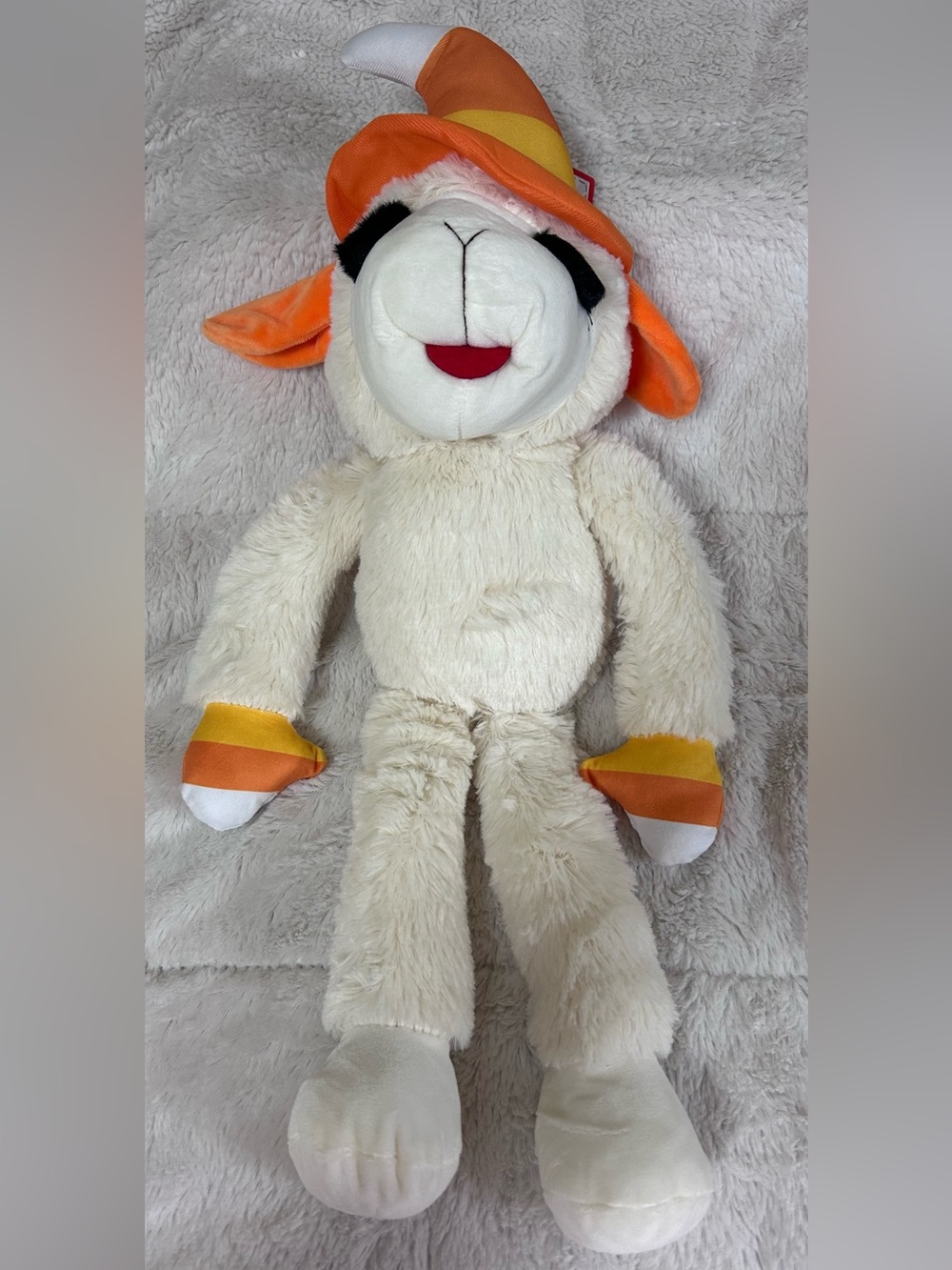Multipet Halloween Lamb Chop Witch/Candy Corn Dog Toy